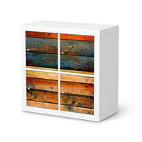 Klebefolie für Möbel Wooden - IKEA Kallax Regal 4 Türen  - weiss
