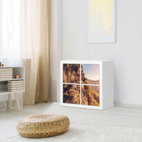 Klebefolie für Möbel Bhutans Paradise - IKEA Kallax Regal 4 Türen - Wohnzimmer