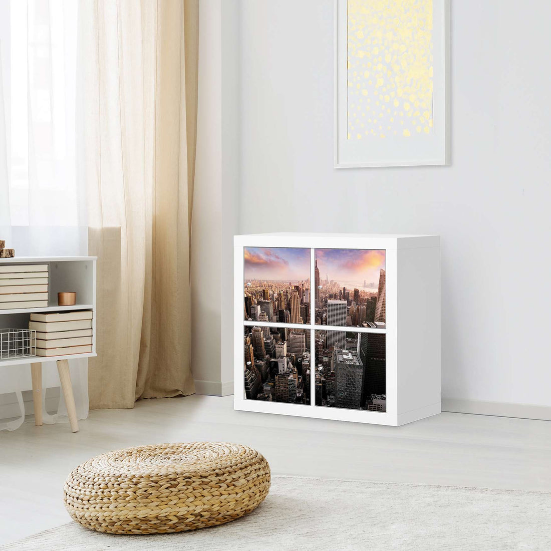 Klebefolie für Möbel Big Apple - IKEA Kallax Regal 4 Türen - Wohnzimmer