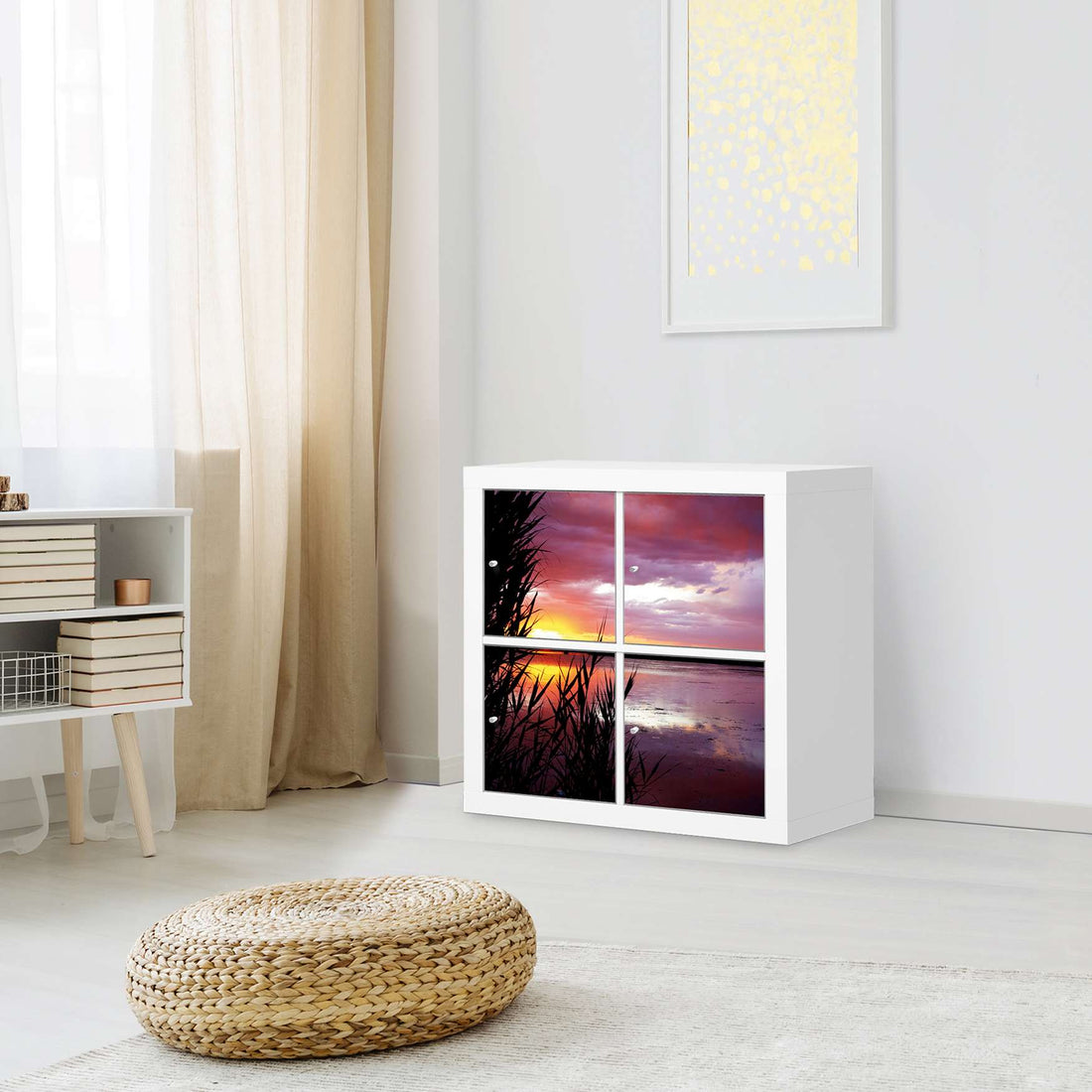 Klebefolie für Möbel Dream away - IKEA Kallax Regal 4 Türen - Wohnzimmer