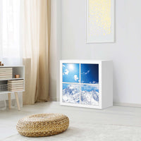 Klebefolie für Möbel Everest - IKEA Kallax Regal 4 Türen - Wohnzimmer
