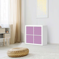 Klebefolie für Möbel Flieder Light - IKEA Kallax Regal 4 Türen - Wohnzimmer