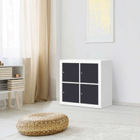 Klebefolie für Möbel Grau Dark - IKEA Kallax Regal 4 Türen - Wohnzimmer