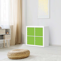 Klebefolie für Möbel Hellgrün Dark - IKEA Kallax Regal 4 Türen - Wohnzimmer