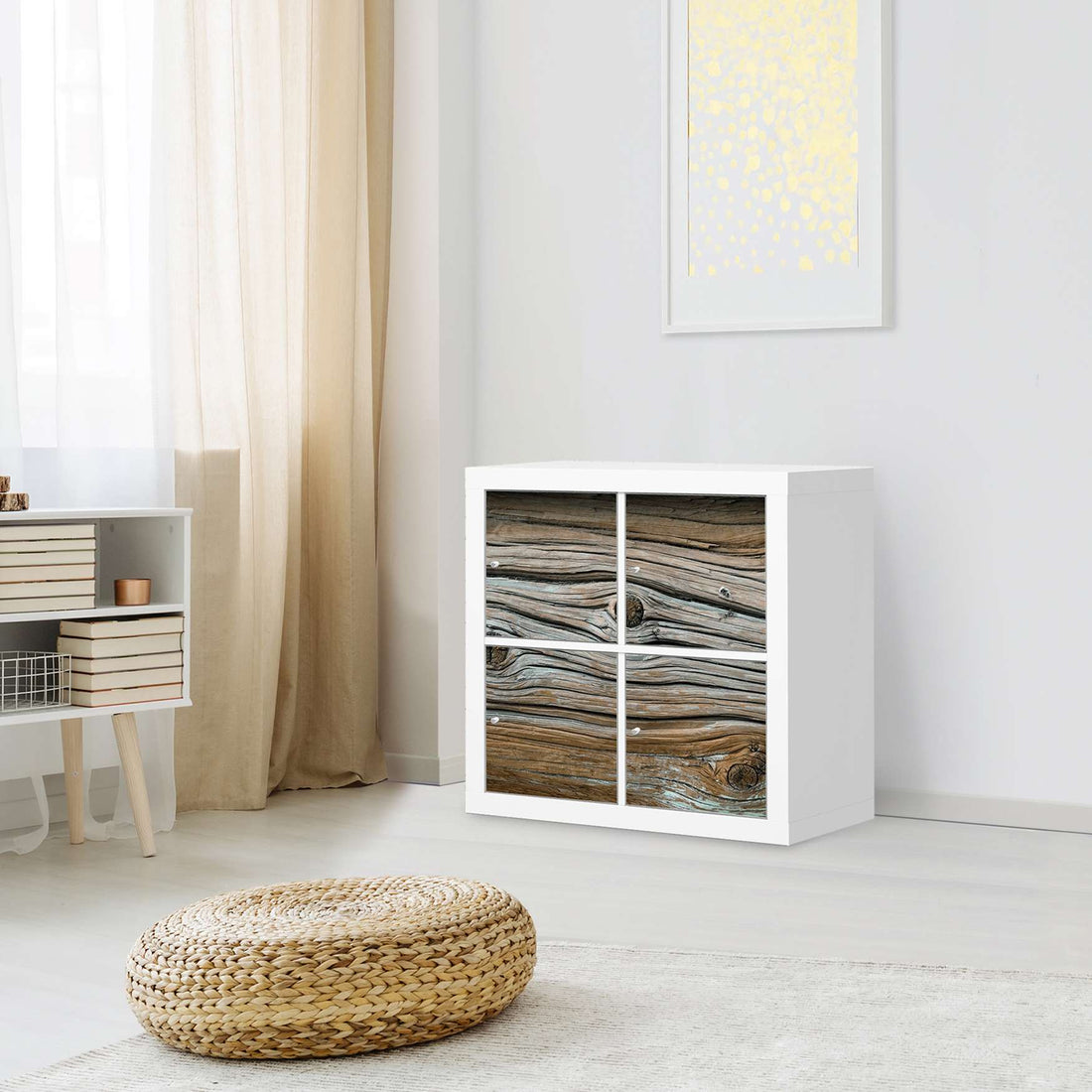 Klebefolie für Möbel Hochbejahrt - IKEA Kallax Regal 4 Türen - Wohnzimmer