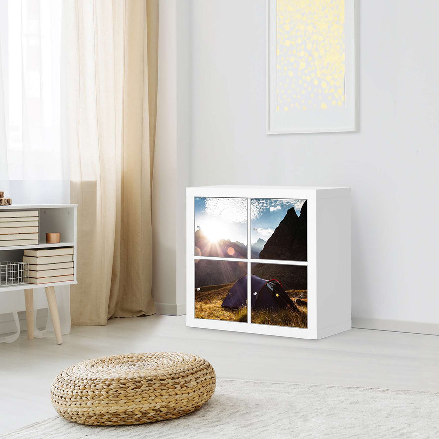 Klebefolie für Möbel Into the Wild - IKEA Kallax Regal 4 Türen - Wohnzimmer