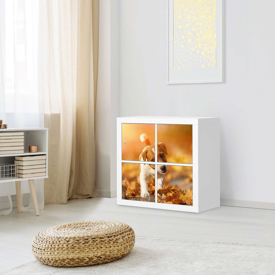 Klebefolie für Möbel Jack the Puppy - IKEA Kallax Regal 4 Türen - Wohnzimmer