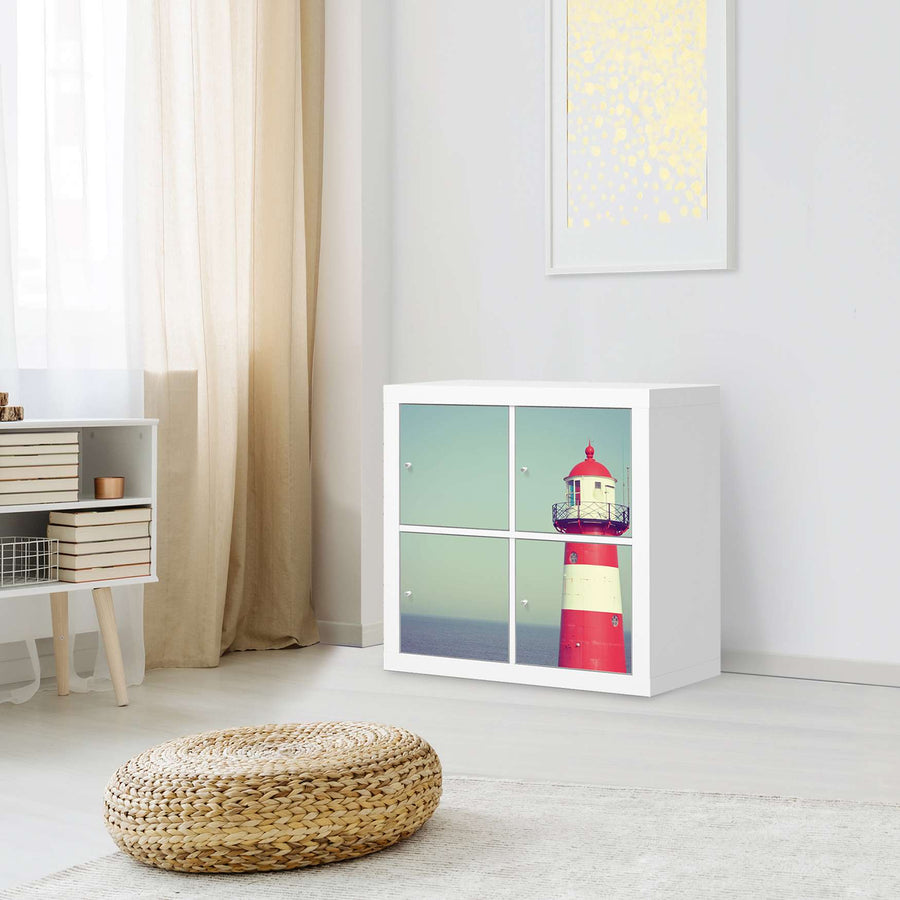 Klebefolie für Möbel Leuchtturm - IKEA Kallax Regal 4 Türen - Wohnzimmer