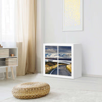 Klebefolie für Möbel New Zealand - IKEA Kallax Regal 4 Türen - Wohnzimmer