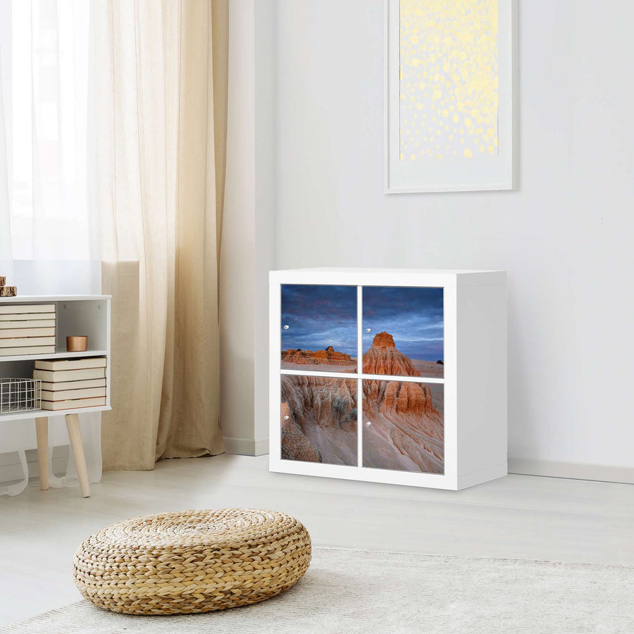 Klebefolie für Möbel Outback Australia - IKEA Kallax Regal 4 Türen - Wohnzimmer
