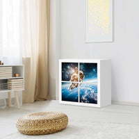 Klebefolie für Möbel Outer Space - IKEA Kallax Regal 4 Türen - Wohnzimmer