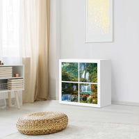 Klebefolie für Möbel Rainforest - IKEA Kallax Regal 4 Türen - Wohnzimmer