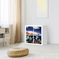 Klebefolie für Möbel Seaside - IKEA Kallax Regal 4 Türen - Wohnzimmer