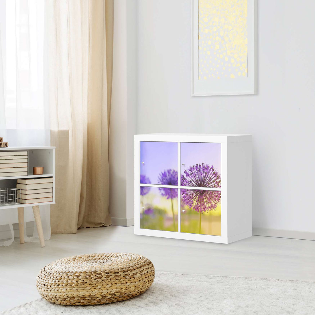 Klebefolie für Möbel Spring Flower - IKEA Kallax Regal 4 Türen - Wohnzimmer