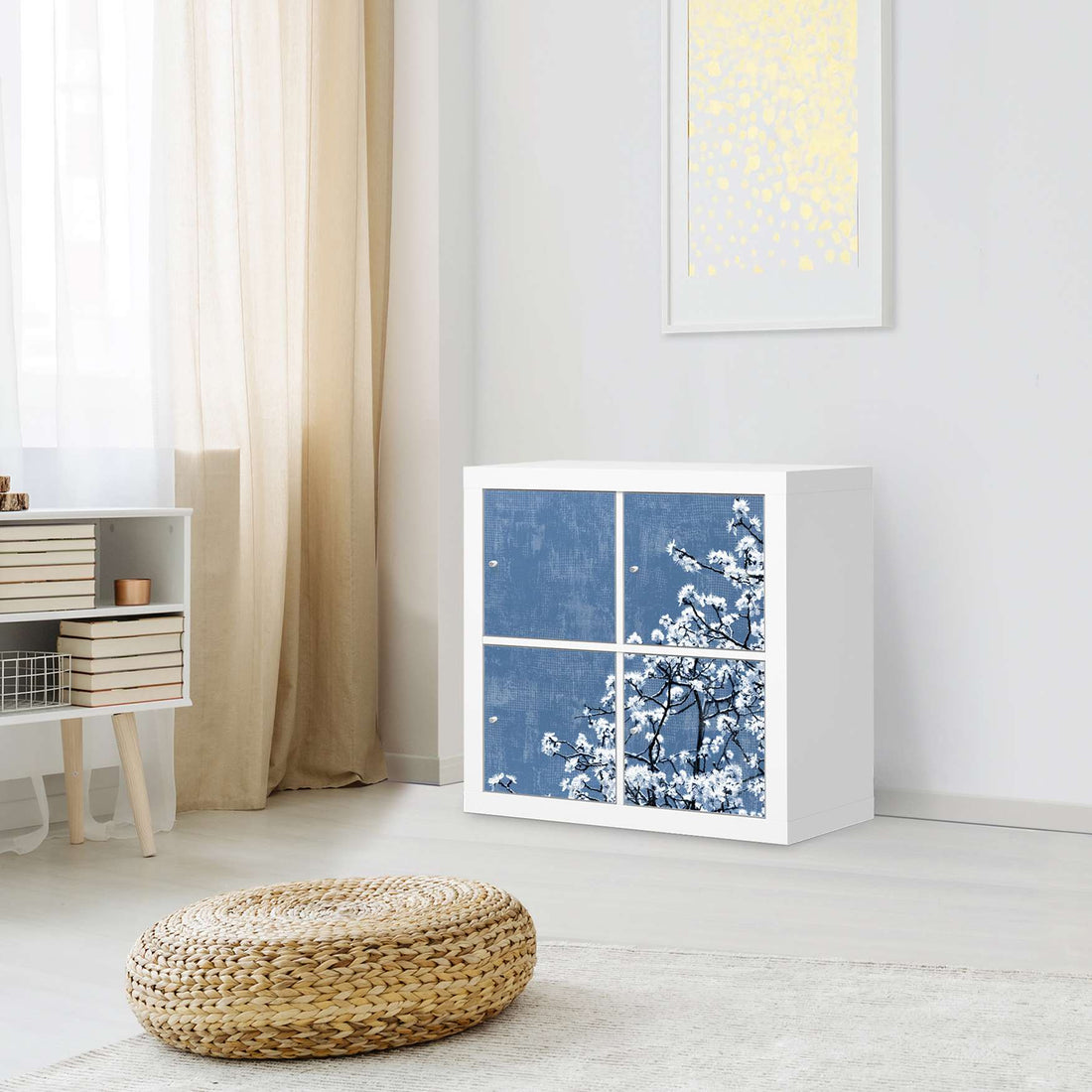 Klebefolie für Möbel Spring Tree - IKEA Kallax Regal 4 Türen - Wohnzimmer