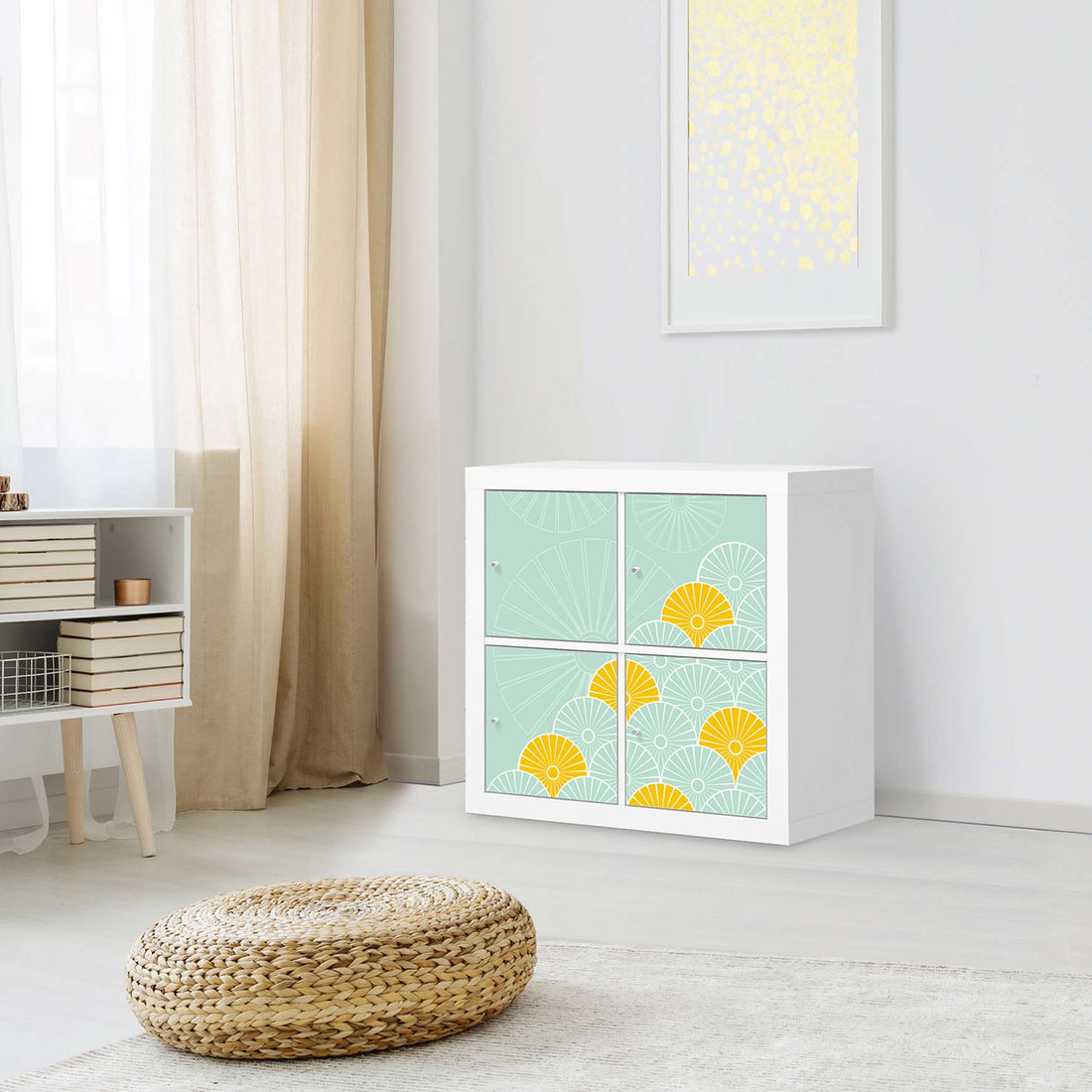 Klebefolie für Möbel Spring - IKEA Kallax Regal 4 Türen - Wohnzimmer