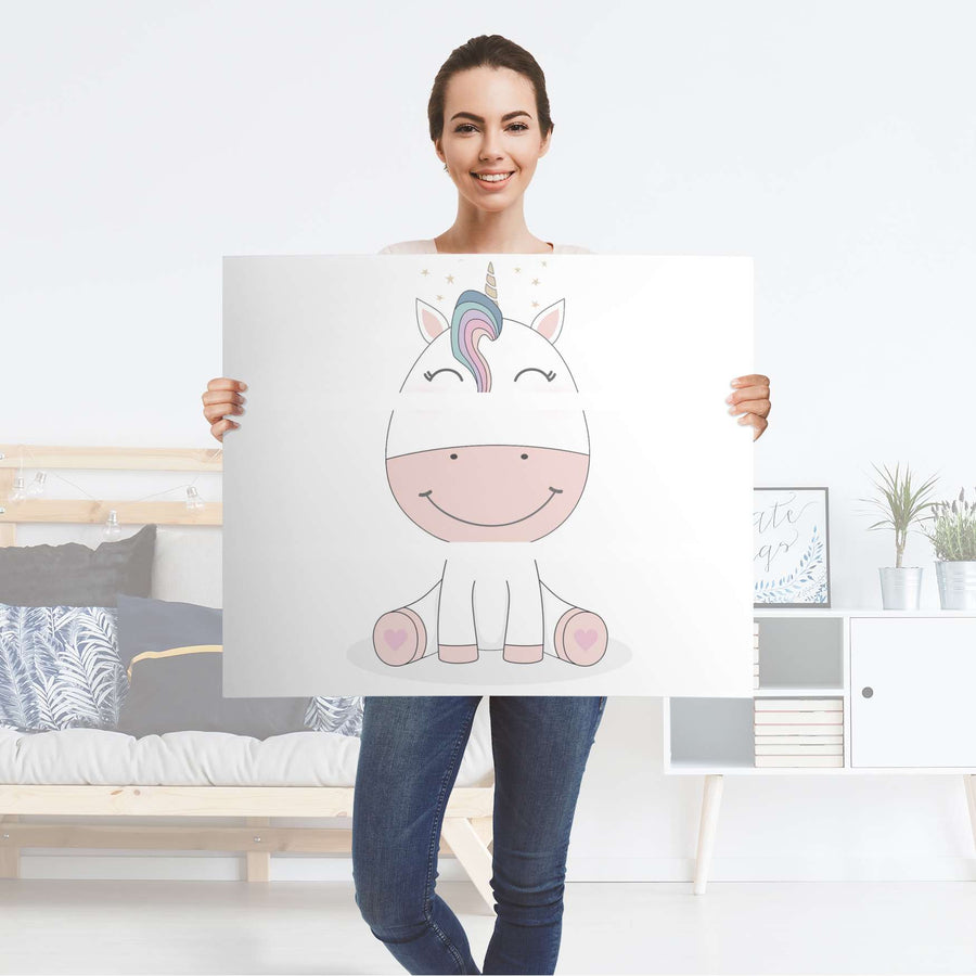 Klebefolie für Möbel Baby Unicorn - IKEA Malm Kommode 3 Schubladen - Folie