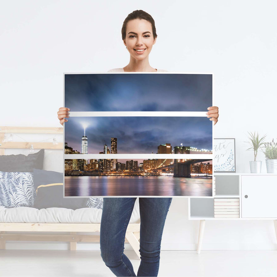 Klebefolie für Möbel Brooklyn Bridge - IKEA Malm Kommode 3 Schubladen - Folie