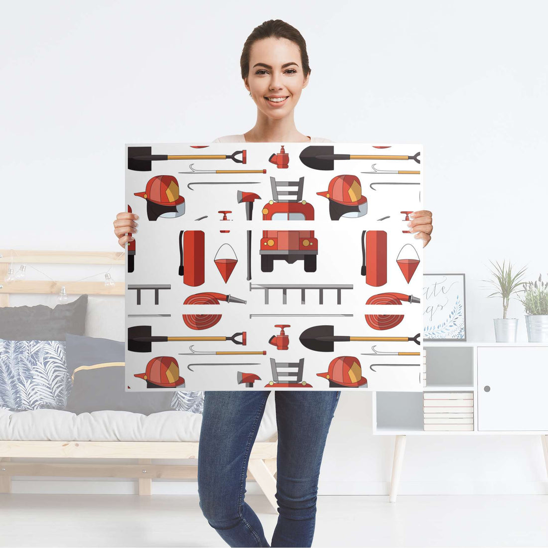 Klebefolie für Möbel Firefighter - IKEA Malm Kommode 3 Schubladen - Folie