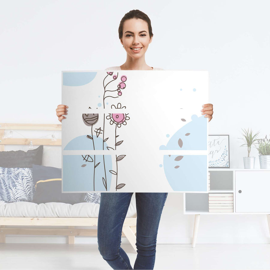 Klebefolie für Möbel Flowers 3 - IKEA Malm Kommode 3 Schubladen - Folie