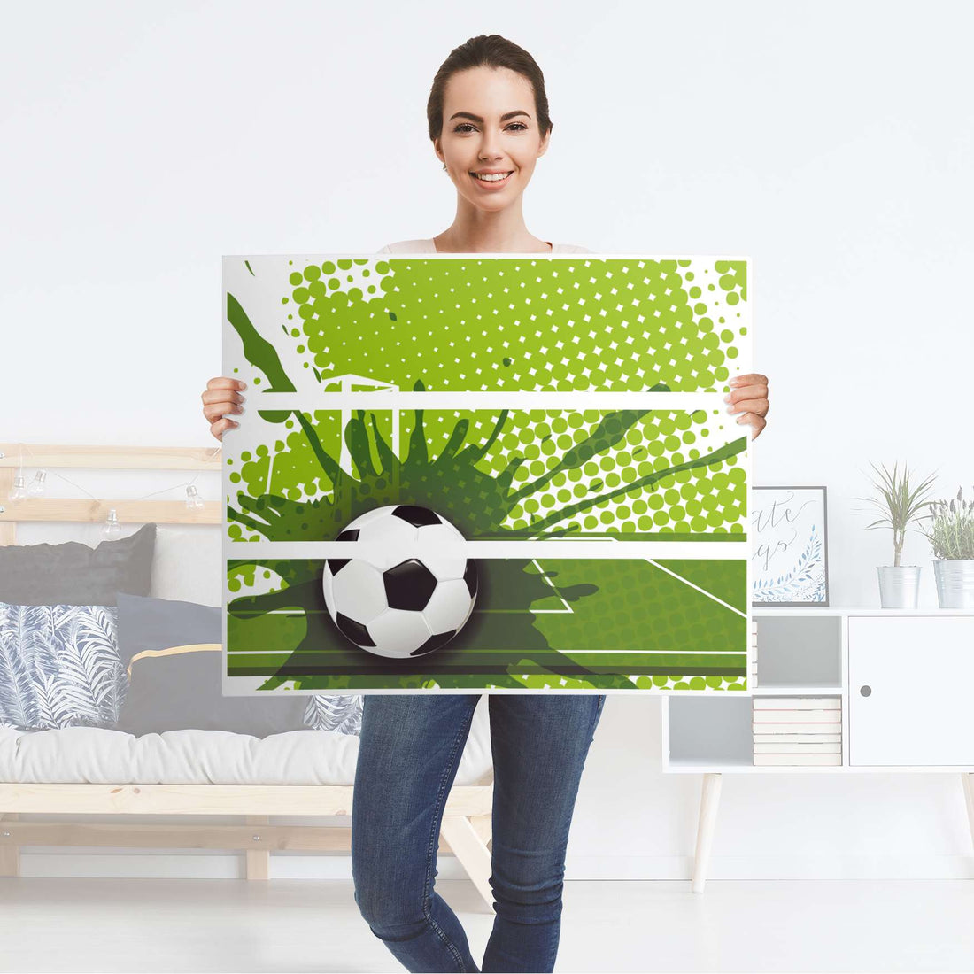 Klebefolie für Möbel Goal - IKEA Malm Kommode 3 Schubladen - Folie