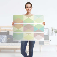 Klebefolie für Möbel Melitta Pastell Geometrie - IKEA Malm Kommode 3 Schubladen - Folie
