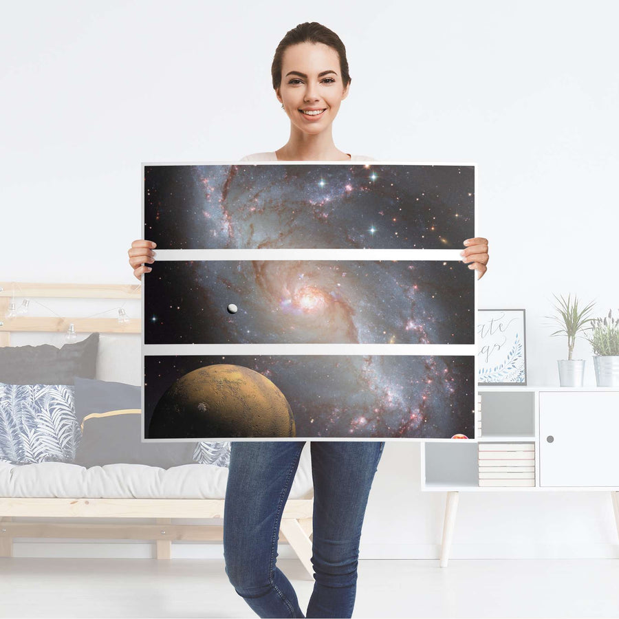 Klebefolie für Möbel Milky Way - IKEA Malm Kommode 3 Schubladen - Folie