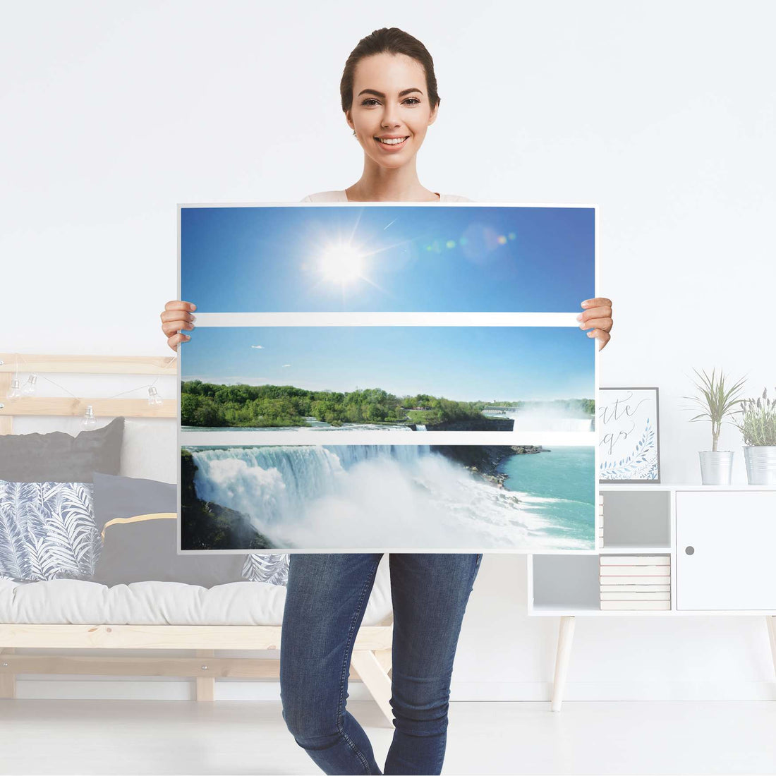 Klebefolie für Möbel Niagara Falls - IKEA Malm Kommode 3 Schubladen - Folie
