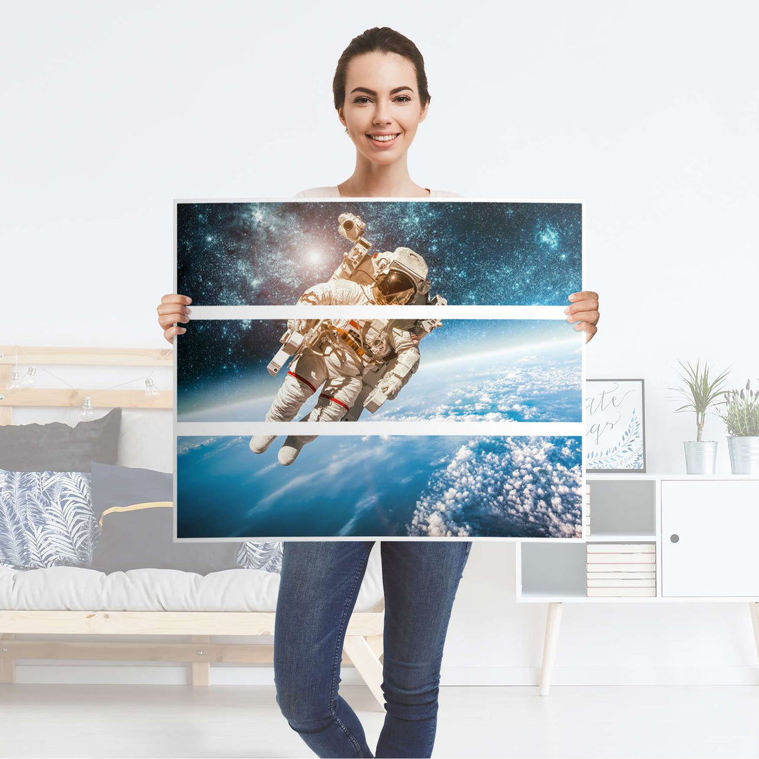 Klebefolie für Möbel Outer Space - IKEA Malm Kommode 3 Schubladen - Folie