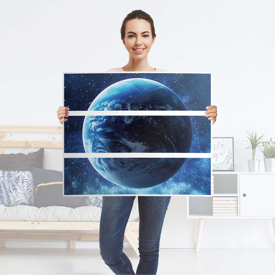 Klebefolie für Möbel Planet Blue - IKEA Malm Kommode 3 Schubladen - Folie