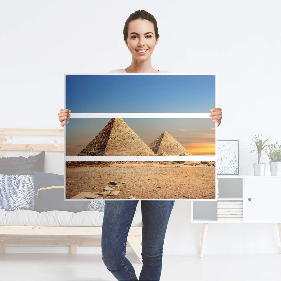 Klebefolie für Möbel Pyramids - IKEA Malm Kommode 3 Schubladen - Folie