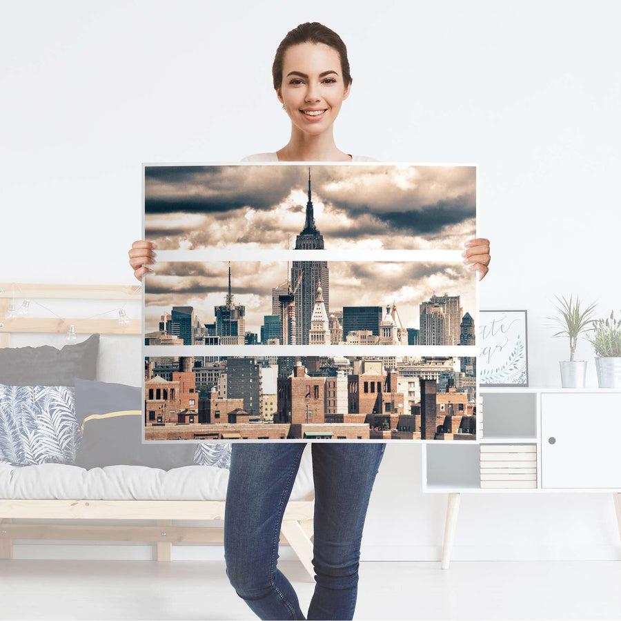 Klebefolie für Möbel Skyline NYC - IKEA Malm Kommode 3 Schubladen - Folie
