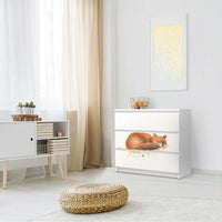 Klebefolie für Möbel Fuchs - IKEA Malm Kommode 3 Schubladen - Schlafzimmer