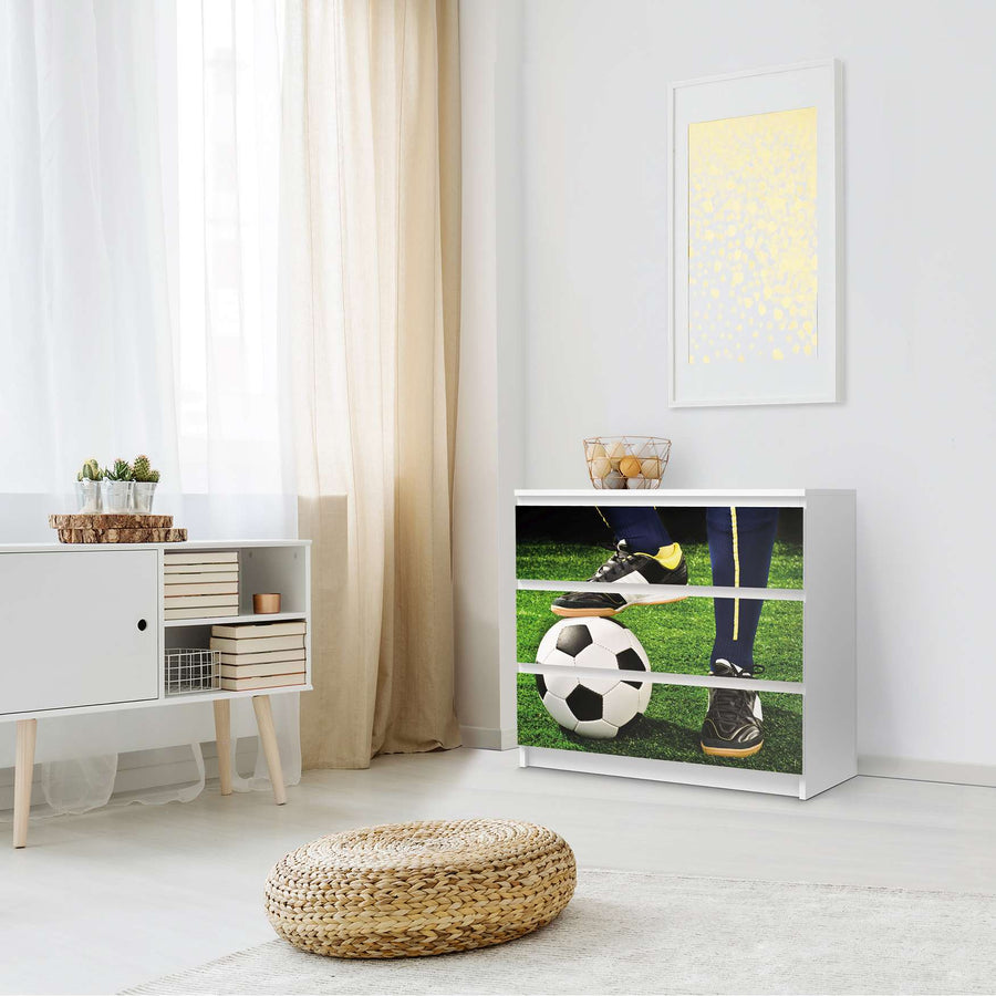 Klebefolie für Möbel Fussballstar - IKEA Malm Kommode 3 Schubladen - Schlafzimmer