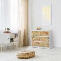 Klebefolie für Möbel 3D Retro - IKEA Malm Kommode 3 Schubladen - Schlafzimmer
