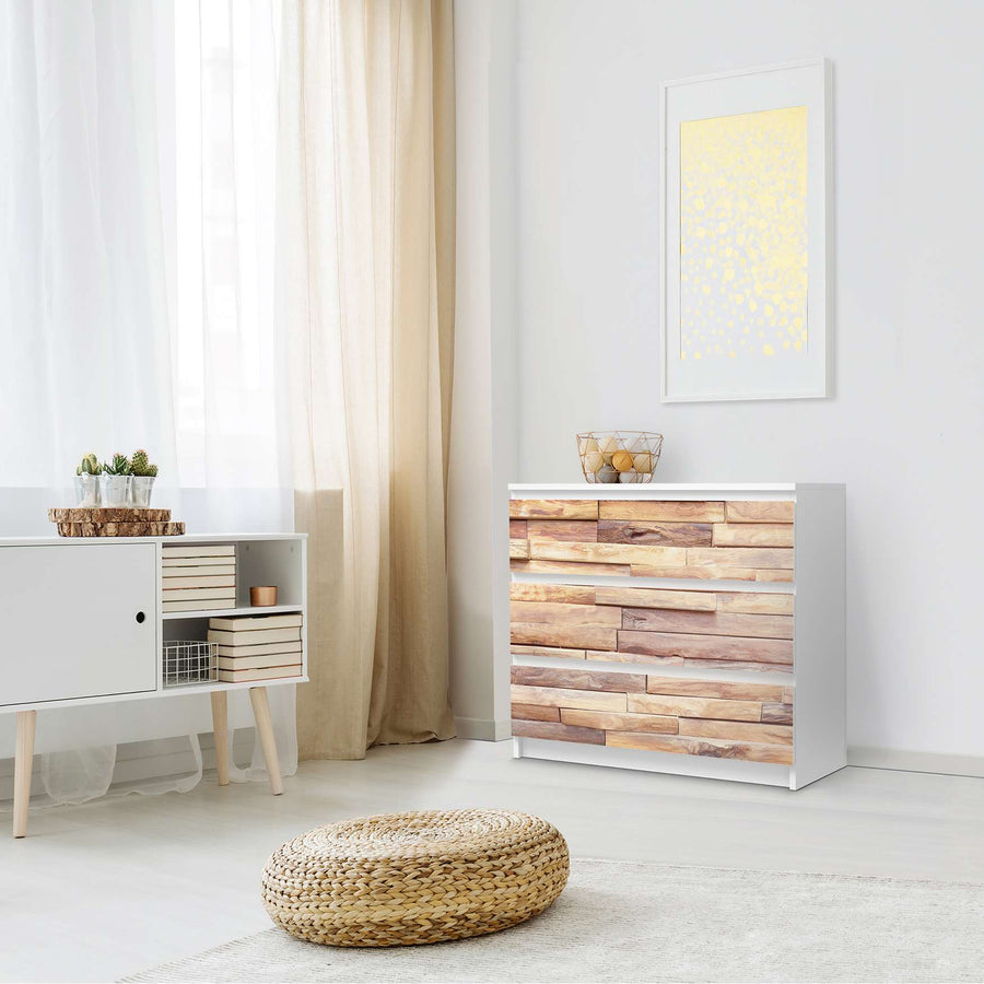Klebefolie für Möbel Artwood - IKEA Malm Kommode 3 Schubladen - Schlafzimmer