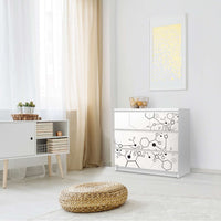 Klebefolie für Möbel Atomic 1 - IKEA Malm Kommode 3 Schubladen - Schlafzimmer