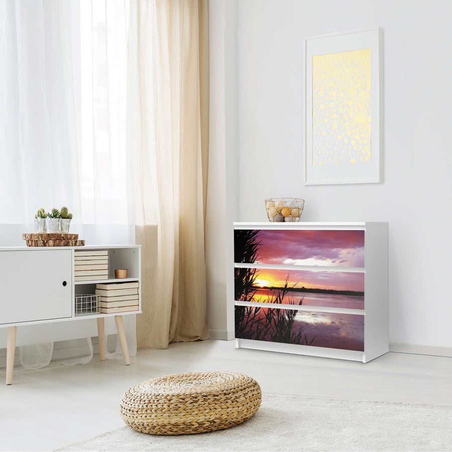 Klebefolie für Möbel Dream away - IKEA Malm Kommode 3 Schubladen - Schlafzimmer