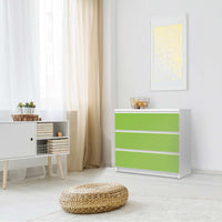 Klebefolie für Möbel Hellgrün Dark - IKEA Malm Kommode 3 Schubladen - Schlafzimmer