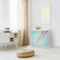 Klebefolie für Möbel Ikebana für Anfänger - IKEA Malm Kommode 3 Schubladen - Schlafzimmer