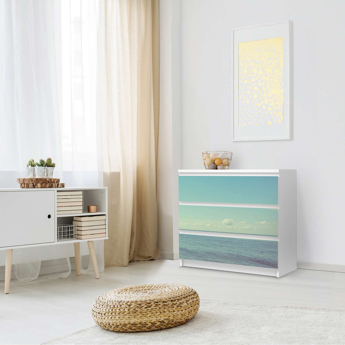 Klebefolie für Möbel Mehr Meer - IKEA Malm Kommode 3 Schubladen - Schlafzimmer