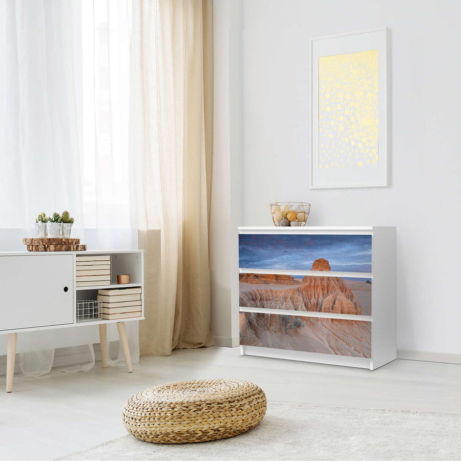 Klebefolie für Möbel Outback Australia - IKEA Malm Kommode 3 Schubladen - Schlafzimmer