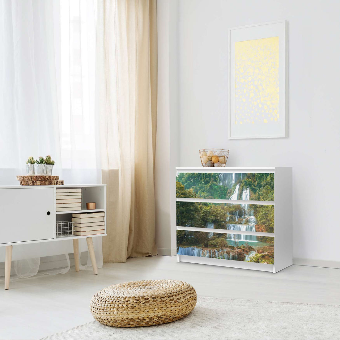 Klebefolie für Möbel Rainforest - IKEA Malm Kommode 3 Schubladen - Schlafzimmer
