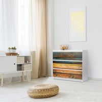 Klebefolie für Möbel Wooden - IKEA Malm Kommode 3 Schubladen - Schlafzimmer