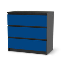 Klebefolie für Möbel Blau Dark - IKEA Malm Kommode 3 Schubladen - schwarz
