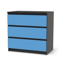 Klebefolie für Möbel Blau Light - IKEA Malm Kommode 3 Schubladen - schwarz