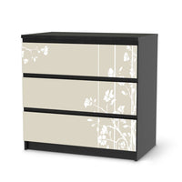 Klebefolie für Möbel Florals Plain 3 - IKEA Malm Kommode 3 Schubladen - schwarz