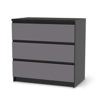 Klebefolie für Möbel Grau Light - IKEA Malm Kommode 3 Schubladen - schwarz