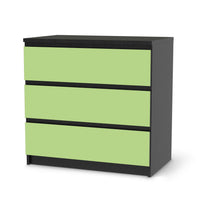 Klebefolie für Möbel Hellgrün Light - IKEA Malm Kommode 3 Schubladen - schwarz