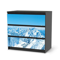 Klebefolie für Möbel Himalaya - IKEA Malm Kommode 3 Schubladen - schwarz